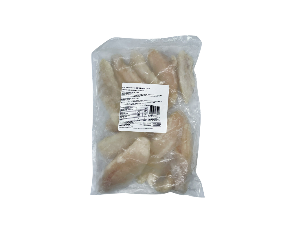 FILÉ DE MERLUZA CONGELADO IQF HOUSE FISH 1 KG (CX 15 PCT)